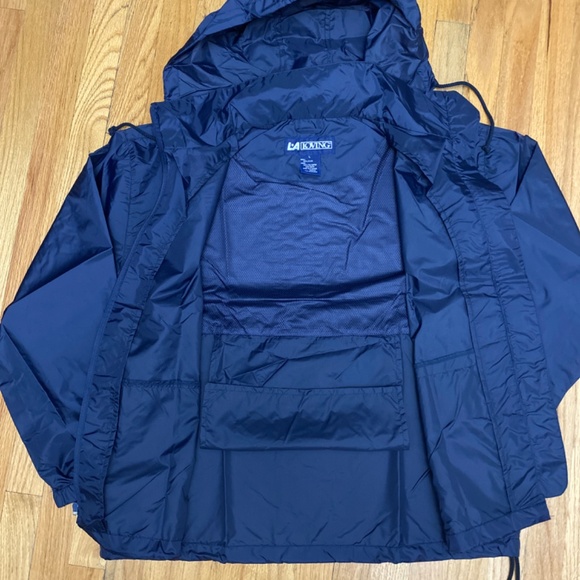 MEN’S LA LOVING PACKABLE WINDBREAKER WITH CARRY BELT LOOPS NAVY BLUE - Picture 2 of 8